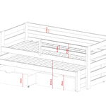 Barnsäng med gästsäng och 2 lådor 90x200 - SENSO image