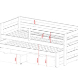 Barnsäng med gästsäng och 2 lådor 90x200 - SENSO image