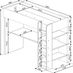 Loftsäng Trasman - blå 90x200 image